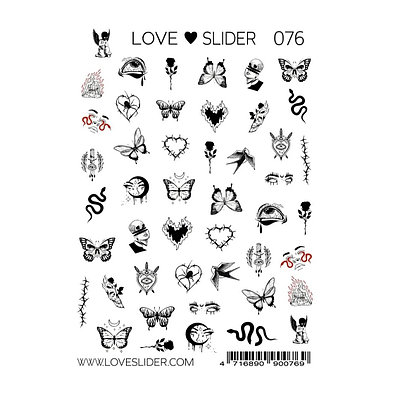 Слайдер Crazy Shine Nails mini LOVE SLIDER 076 (7x10)