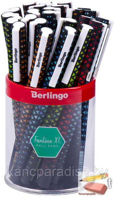 Ручка шариковая Berlingo Funline XL. Modern, 0,7 мм., синяя, грип, ассорти, арт.Bp_07376 - фото 3 - id-p212323608