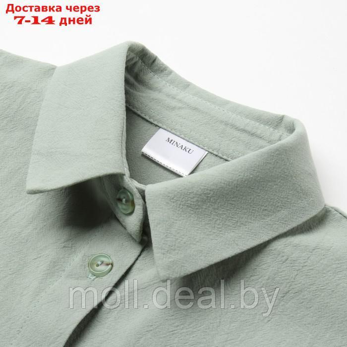 Костюм для девочки (рубашка и шорты) MINAKU, цвет оливковый, рост 158-164 см - фото 9 - id-p212288269