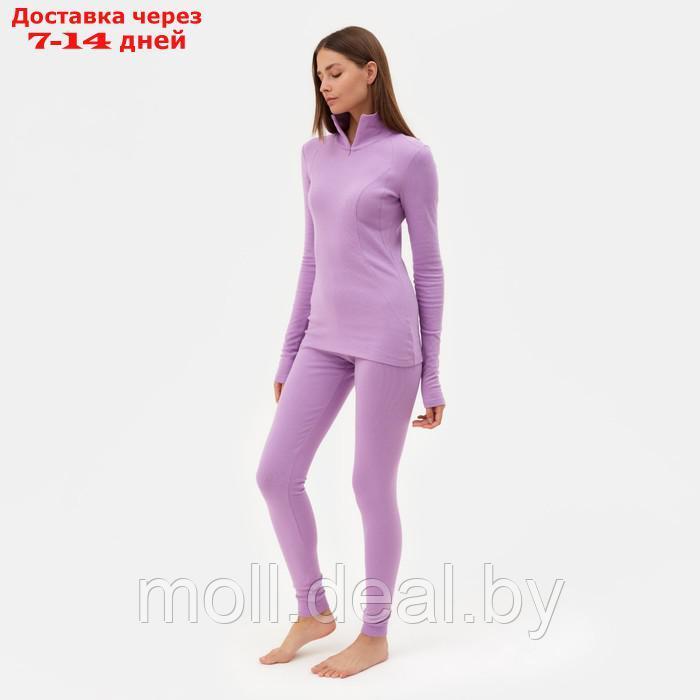 Термобельё женское (лонгслив, лосины) MINAKU цвет фиолетовый, размер 50 - фото 4 - id-p212285044