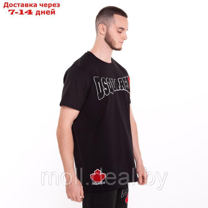 Костюм мужской (футболка/шорты), цвет чёрный/принт МИКС, размер 2XL - фото 4 - id-p212288340