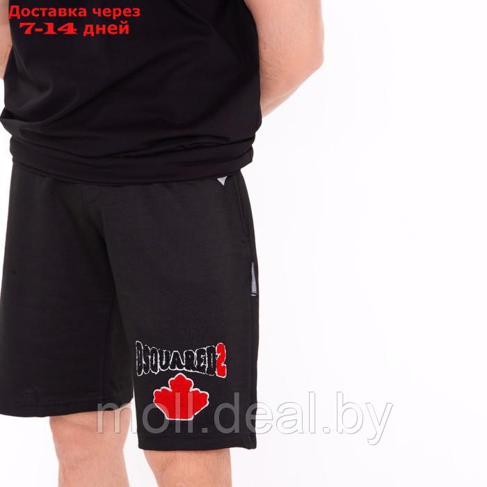Костюм мужской (футболка/шорты), цвет чёрный/принт МИКС, размер 2XL - фото 5 - id-p212288340