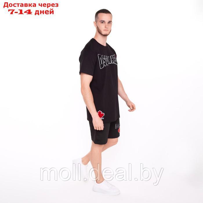 Костюм мужской (футболка/шорты), цвет чёрный/принт МИКС, размер 2XL - фото 7 - id-p212288340