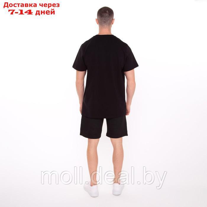 Костюм мужской (футболка/шорты), цвет чёрный/принт МИКС, размер 2XL - фото 8 - id-p212288340