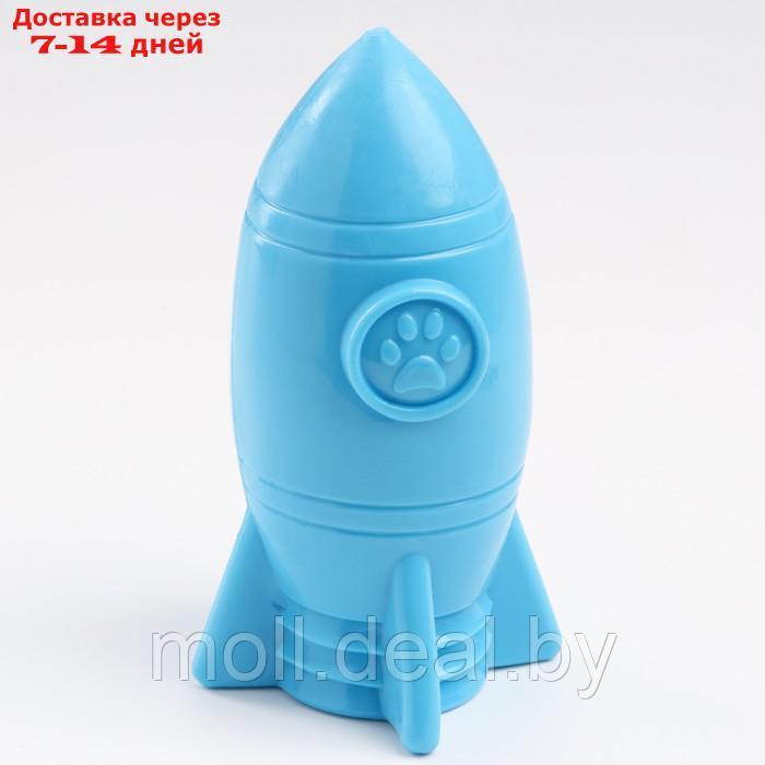 Игрушка под лакомства "Ракета", 7,8 х 7,8 х 13,5 см, синяя - фото 2 - id-p212285158