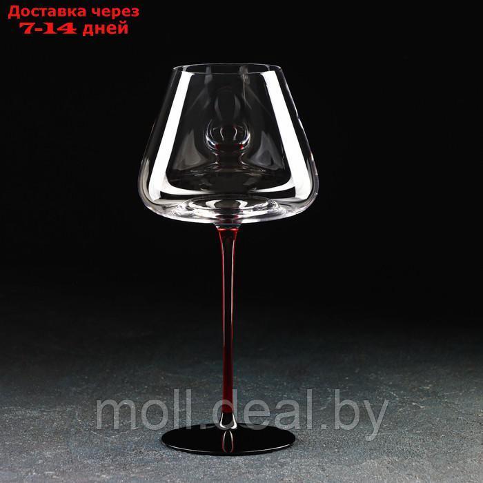 Бокал для вина Magistro "Идеал", 800 мл, 11,5×25 см, цвет красный - фото 1 - id-p212285478