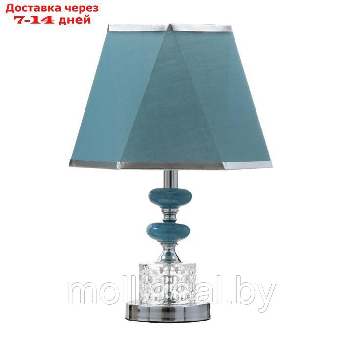 Лампа настольная с подсветкой "Топаз" 1x60Вт E27 синий 28х28х43 см - фото 6 - id-p212288590