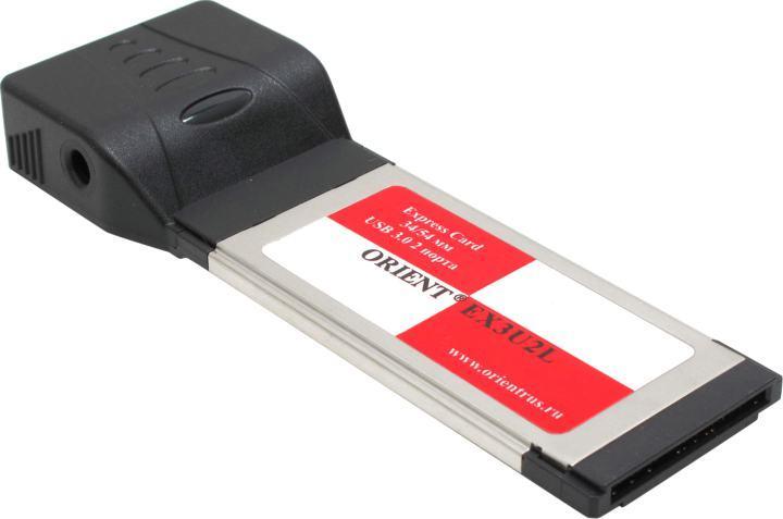 Контроллер Orient EX3U2L Adapter Express Card/34mm-- USB3.0 2 port - фото 1 - id-p212327389