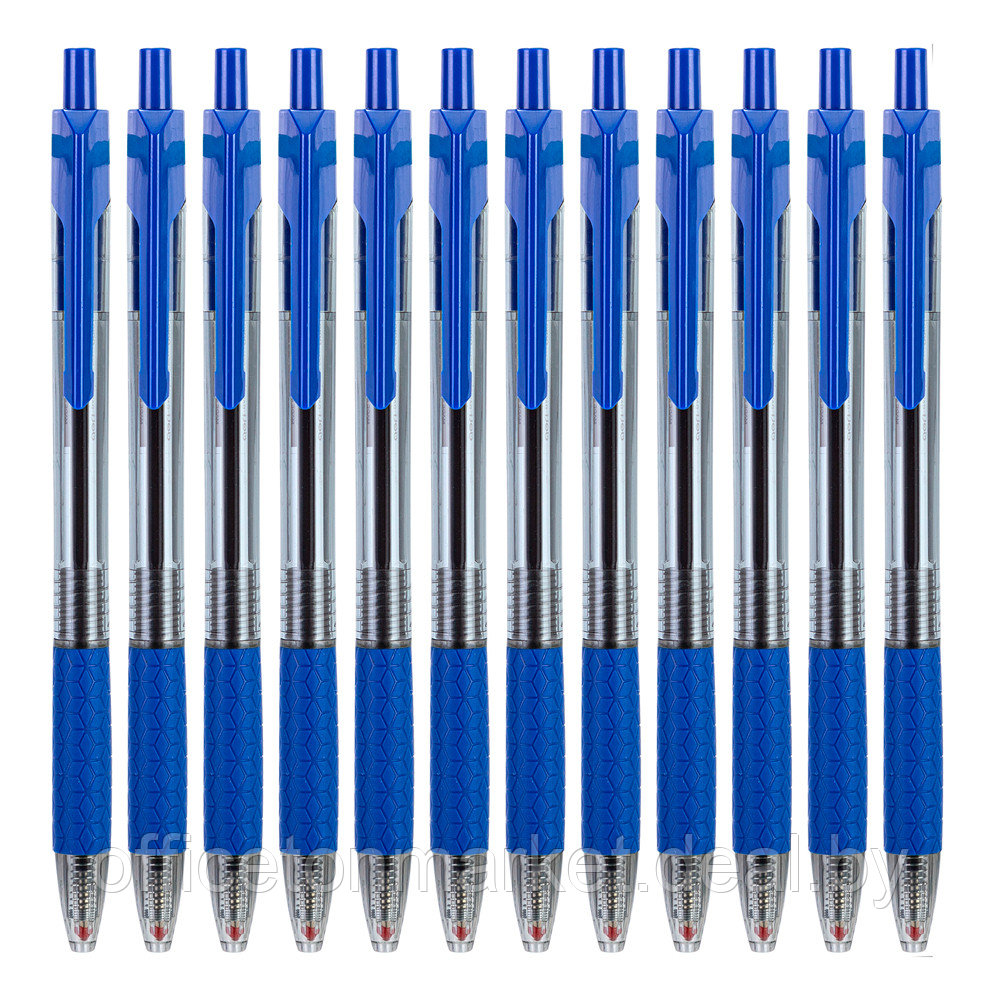 Ручка шариковая автоматическая "Arrow", 0.7 мм, прозрачный, синий, стерж. синий - фото 3 - id-p211716377