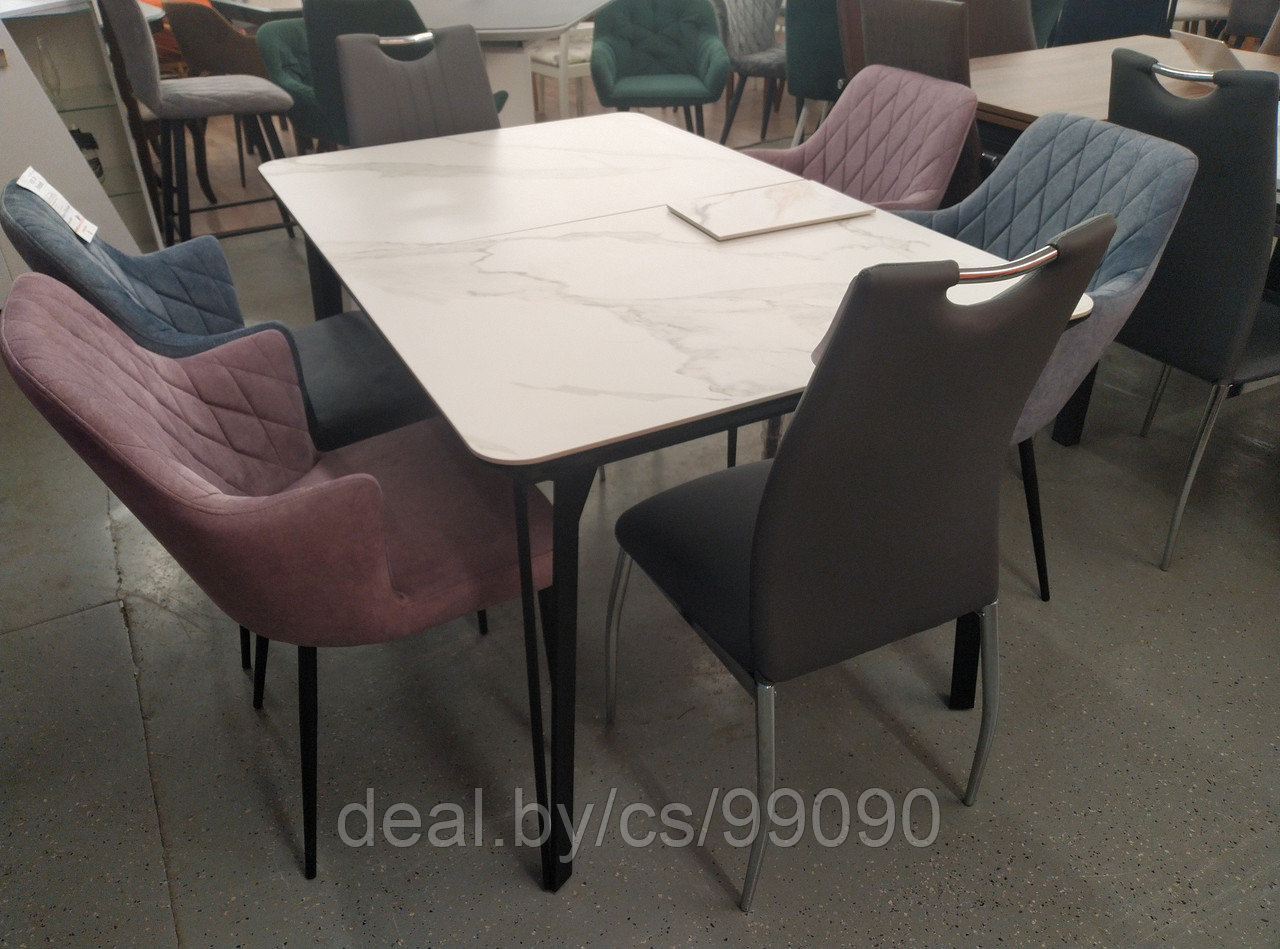 Дизайнерские и современные раздвижные столы и столы моно со столешницей из керамогранита класса LUXURY KERAMO - фото 5 - id-p212327437