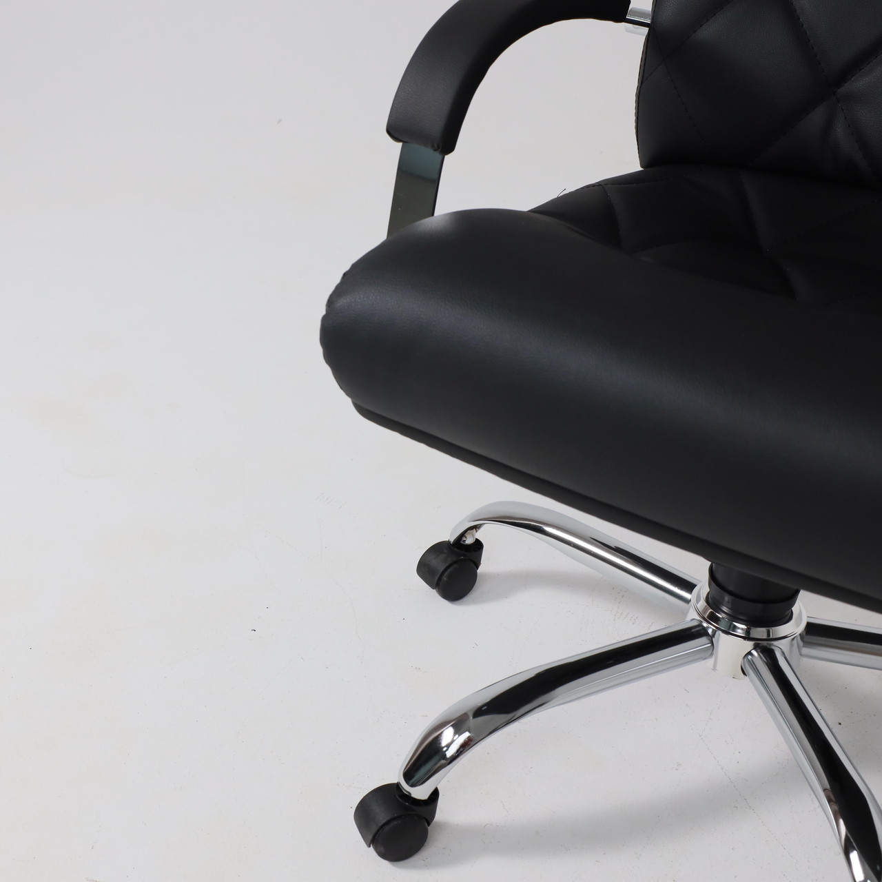 Кресло Верона В, натуральная кожа, хром (чёрный) - фото 6 - id-p212327524