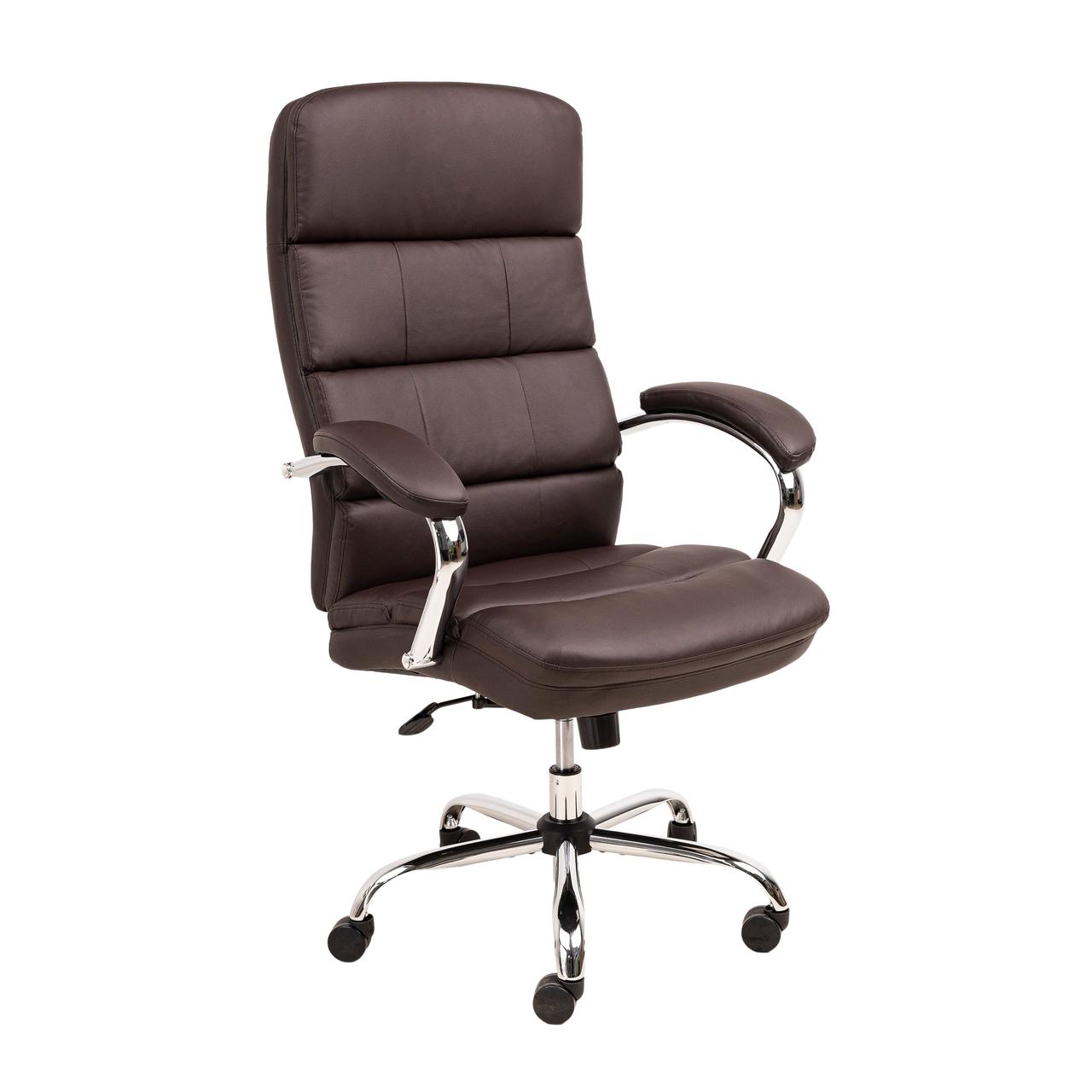 Кресло поворотное AUGUST, CHROME, ECO (темно-коричневый) - фото 6 - id-p212329922