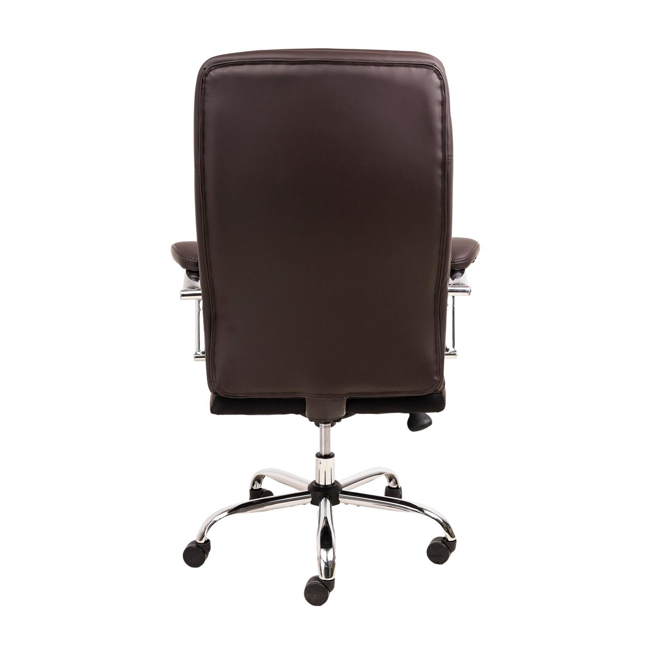 Кресло поворотное AUGUST, CHROME, ECO (темно-коричневый) - фото 7 - id-p212329922