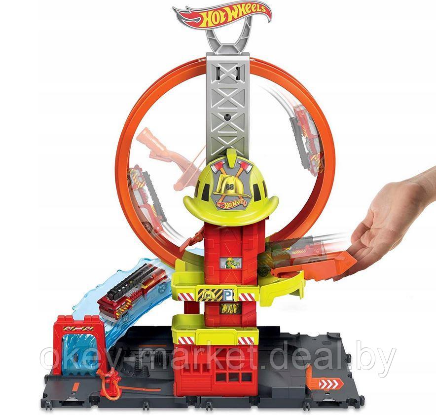 Игровой трек Hot Wheels Супер петля с пожарной станцией HKX41 - фото 7 - id-p212408288