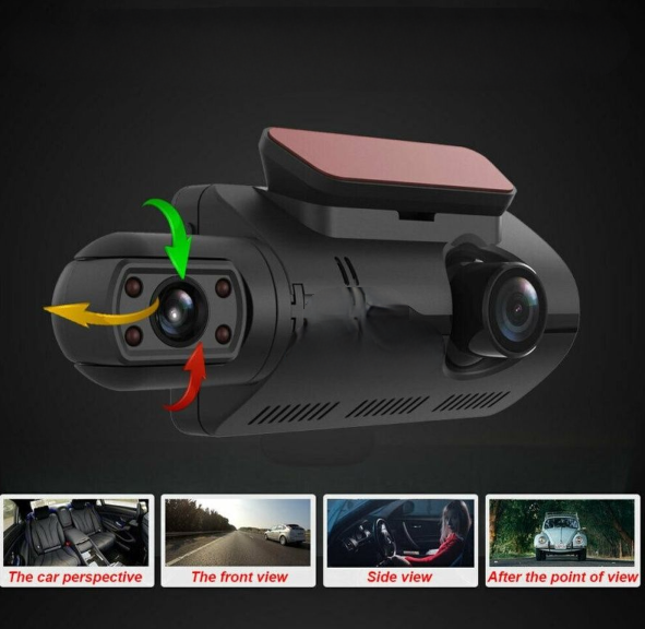 Видеорегистратор Vehicle BlackBOX DVR Dual Lens A68 с тремя камерами для автомобиля (фронт и салон+ камера зад - фото 5 - id-p204233840