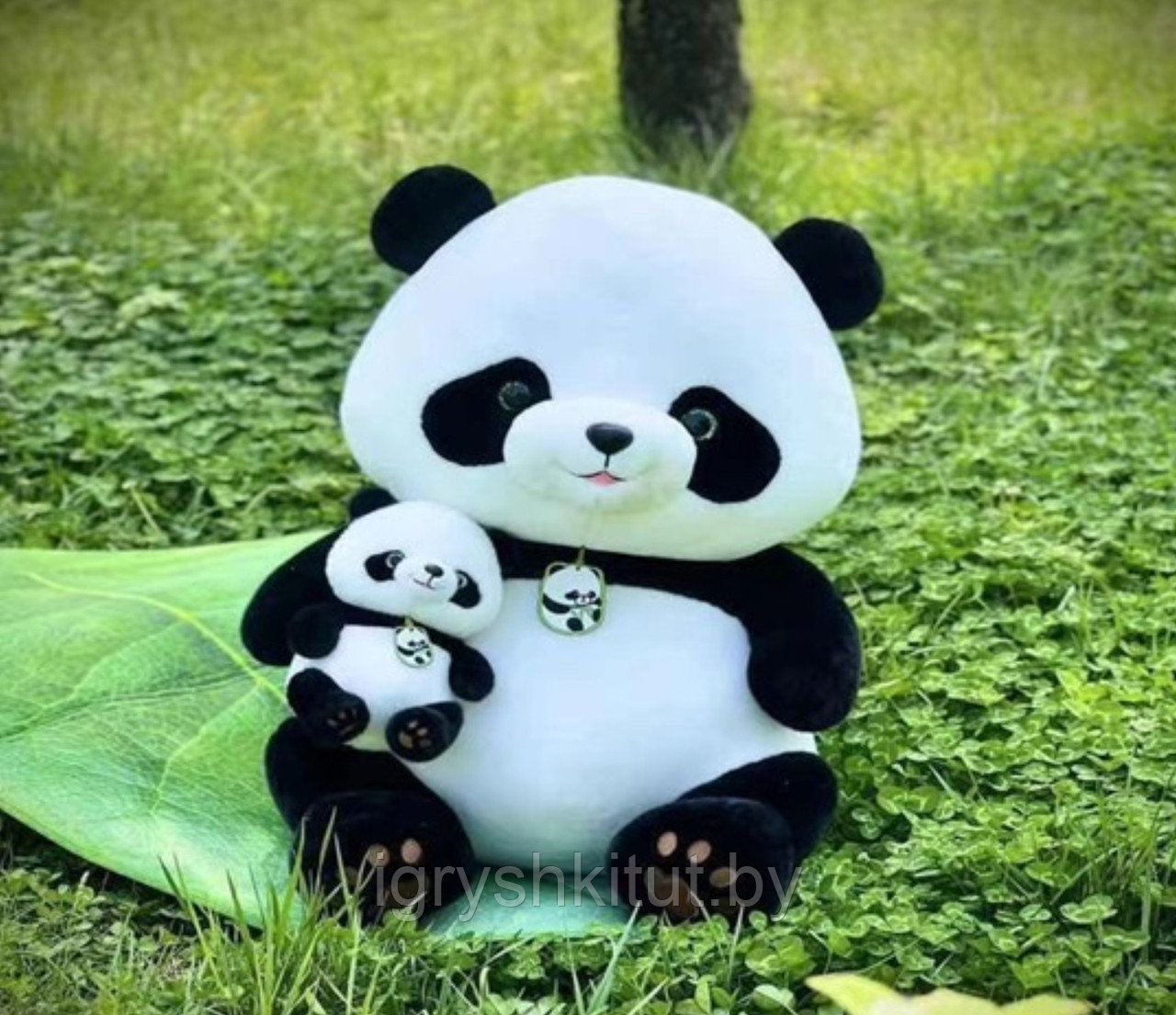 Мягкая игрушка "Панда с малышом", 28 см - фото 1 - id-p212410093