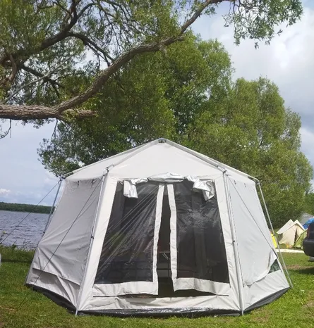 Палатка тент шатер с сеткой и шторками, арт. LANYU 1629 (430х430х230см) - фото 5 - id-p149282679