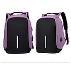 Рюкзак Bobby XL с отделением для ноутбука до 17 дюймов и USB портом Антивор Темно красный, фото 4