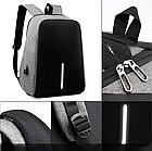 Рюкзак Bobby XL с отделением для ноутбука до 17 дюймов и USB портом Антивор Синий, фото 2