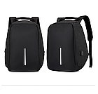 Рюкзак Bobby XL с отделением для ноутбука до 17 дюймов и USB портом Антивор Синий, фото 5