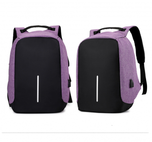 Рюкзак Bobby XL с отделением для ноутбука до 17 дюймов и USB портом Антивор Фиолетовый