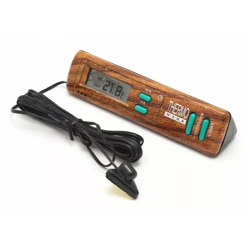 Термометр KING BT-7 (wood) внутр/наружн+часы (с подсветкой) - фото 1 - id-p212411526
