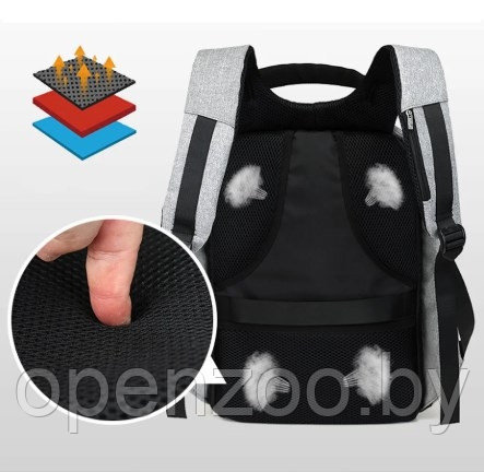 Рюкзак Bobby XL с отделением для ноутбука до 17 дюймов Антивор Черный - фото 6 - id-p117667996