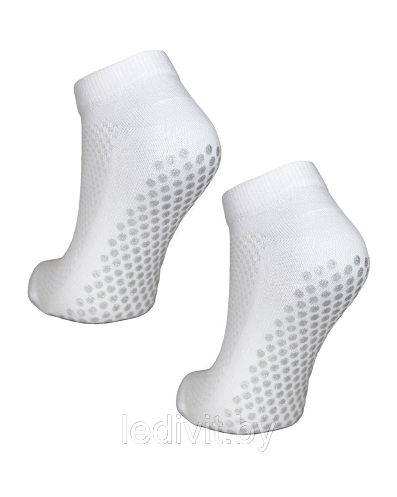 Белые носки с антискользящей подошвой - фото 2 - id-p210014208