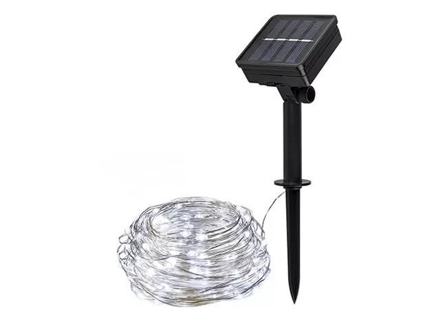 Светильник садовый на солнечной батарее SLR-G03-100W ФАZА (нить, хол. бел. 100 LED) - фото 1 - id-p212417175