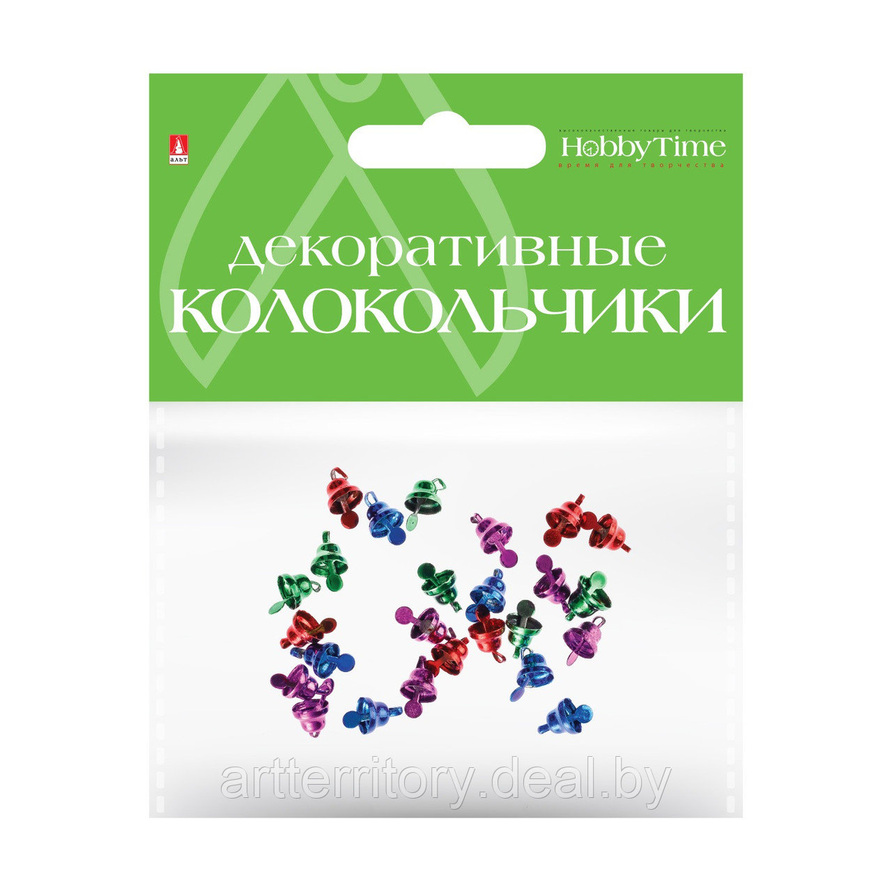 Колокольчики - Набор №13: Цветные, D-8 мм, (4 цвета), "HobbyTime" - фото 1 - id-p212418469