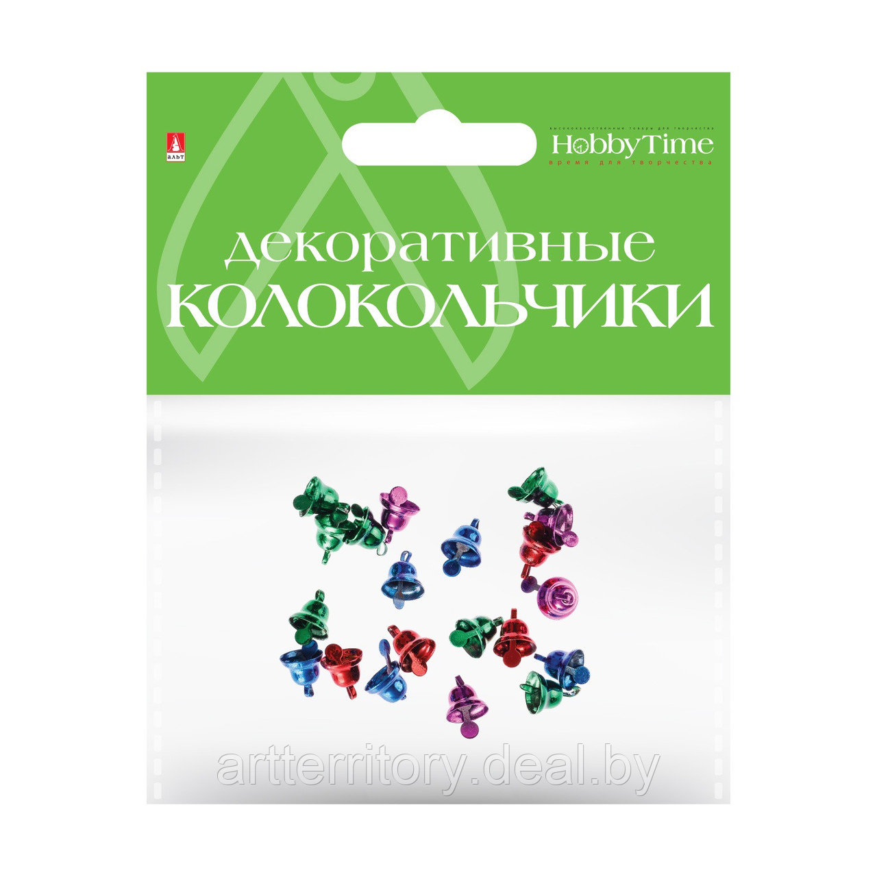 Колокольчики - Набор №14: Цветные, D-10 мм, (4 цвета), "HobbyTime" - фото 1 - id-p212418470