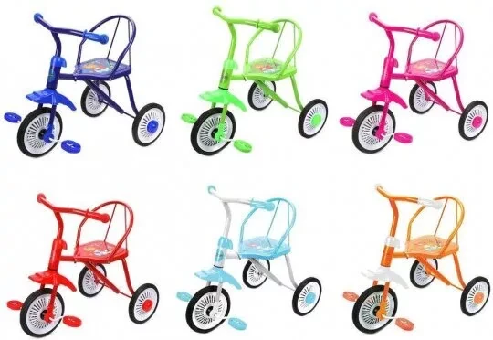 Велосипед трехколесный Moby Kids Друзья 9/8' кол. 6 цветов - фото 1 - id-p212424673