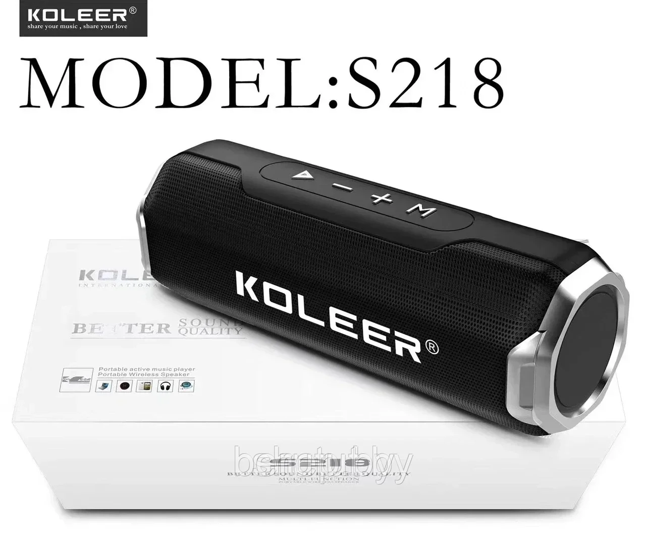 Колонка музыкальная портативная Bluetooth KOLEER S218 - фото 1 - id-p212424679