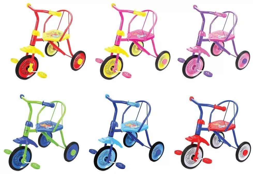 Велосипед трехколесный Moby Kids Друзья 9/8' кол. 6 цветов, двухцветные - фото 1 - id-p212424731