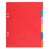 Разделитель для документов Exacompta А5+, картон, без маркировки, на 6 числовых делений, цветной, фото 2