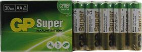 GP Super 15A-2CRVS30/B30 (LR6) Size AA, 1.5V, щелочной (alkaline) уп. 30шт