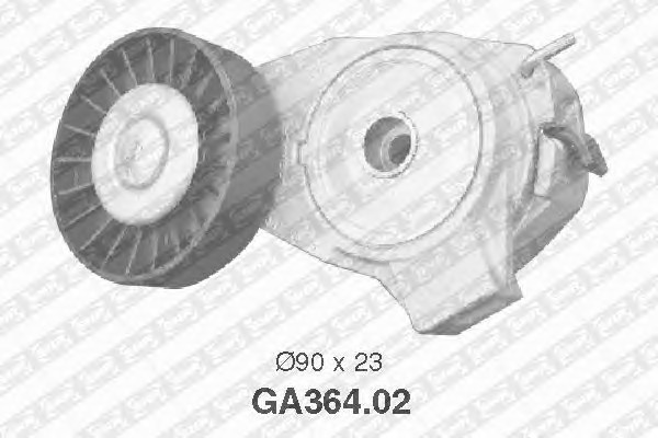 Ролик-натяжитель ручейкового ремня SAAB 9-5 1997-2010 SNR GA 364.02