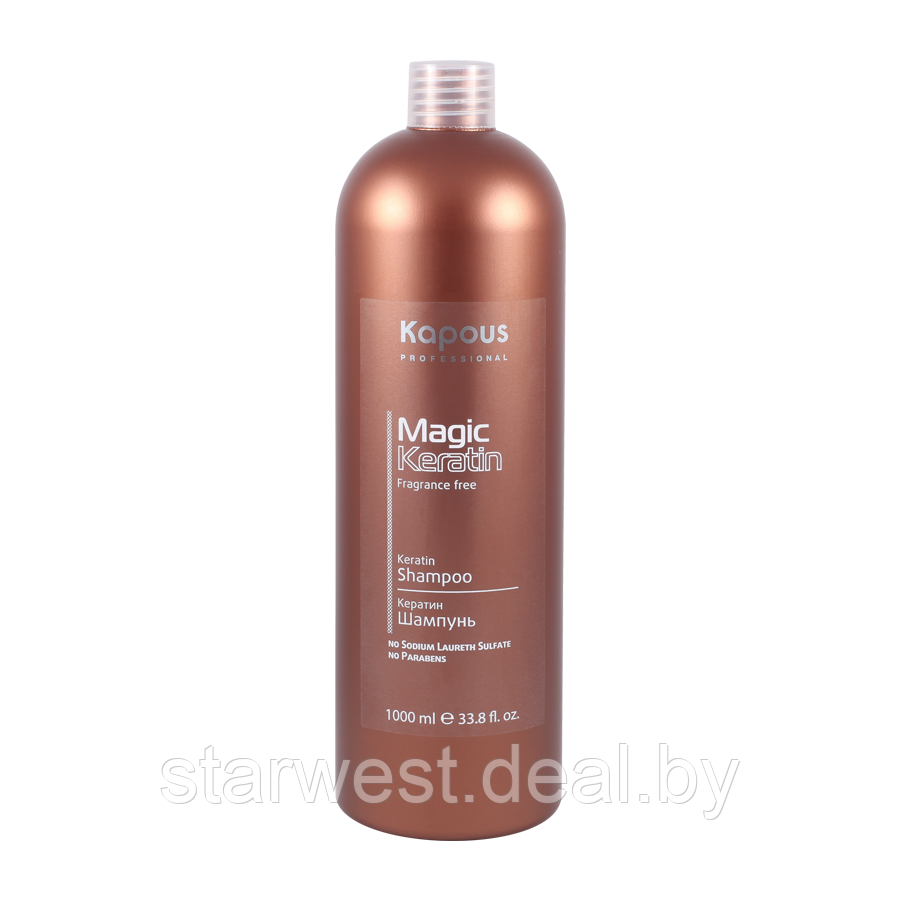 Kapous Professional Magic Keratin Shampoo 1000 мл Шампунь с кератином для волос - фото 2 - id-p212427216