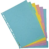 Разделитель для документов Exacompta Aquarel А4+, картон, без маркировки, на 6 числовых делений, цветной, фото 2
