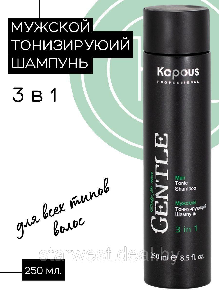 Kapous Professional GentleMen Shampoo 3 в 1 250 мл Шампунь мужской тонизирующий для волос - фото 1 - id-p212431765