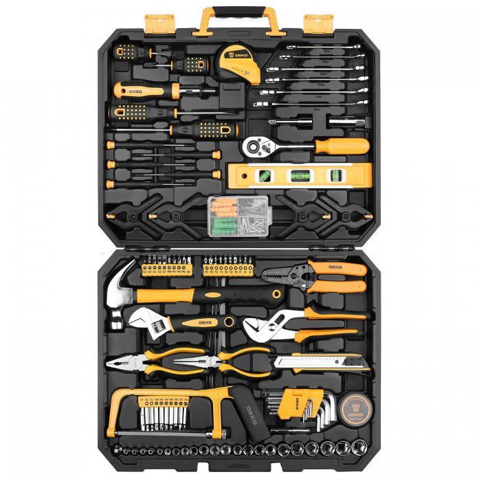 Слесарный набор инструментов в чемодане DEKO DKMT168 168 предметов [065-0220] - фото 2 - id-p200067658