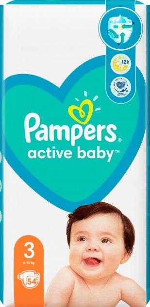 Подгузники детские Pampers Active baby 3 (6-10 кг) 54 шт. - фото 1 - id-p212434299