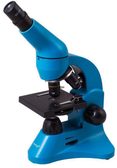 Детский школьный микроскоп для детей LEVENHUK RAINBOW 50L AZURE Лазурь - фото 1 - id-p208274749