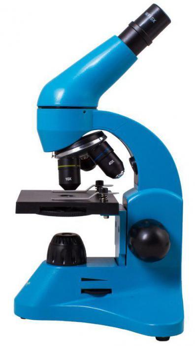 Детский школьный микроскоп для детей LEVENHUK RAINBOW 50L AZURE Лазурь - фото 2 - id-p208274749