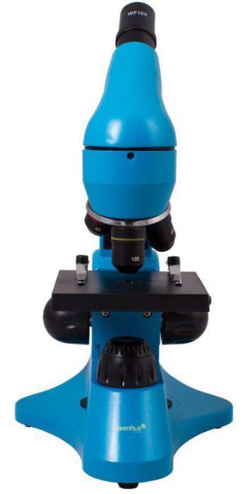 Детский школьный микроскоп для детей LEVENHUK RAINBOW 50L AZURE Лазурь - фото 3 - id-p208274749
