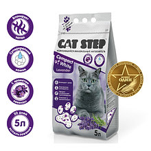 Наполнитель бентонитовый белый CAT STEP Compact White Lavеnder 5 л