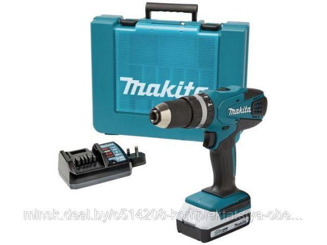 Аккум. ударная дрель-шуруповерт MAKITA HP 457 DW в чем. (18.0 В, 1 акк., 1.5 А/ч Li-Ion, 2 скор., 42 Нм, - фото 1 - id-p212440298