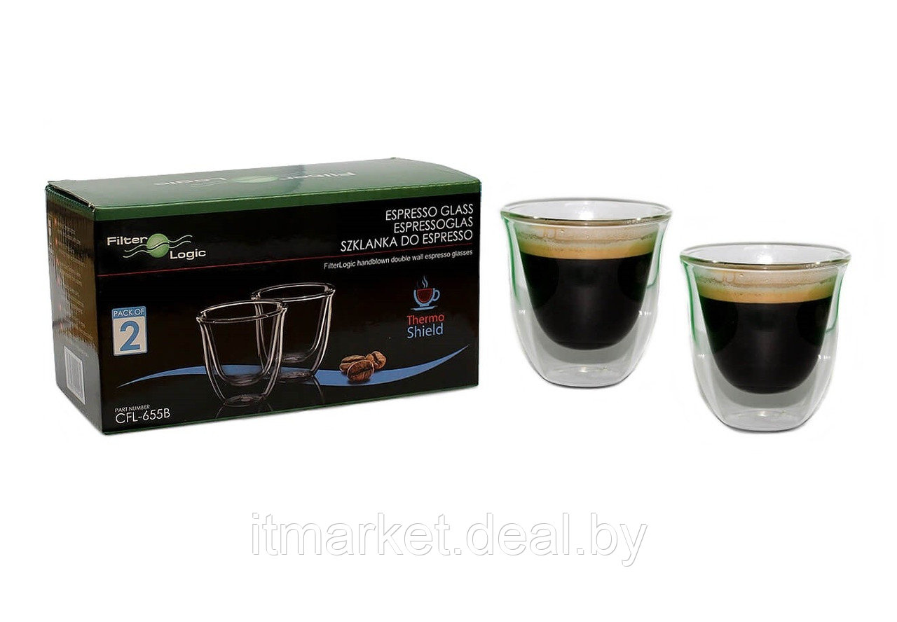 Термочашки Filter Logic CFL-655B Набор стаканов Espresso (2шт) 70ml - фото 1 - id-p208991045