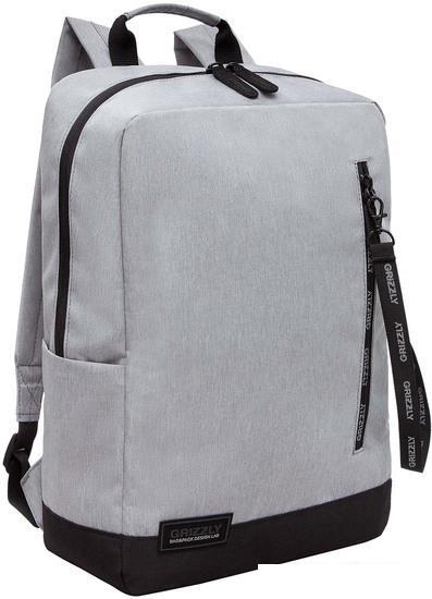 Городской рюкзак Grizzly RQL-313-1 (черный/серый) - фото 1 - id-p209926986