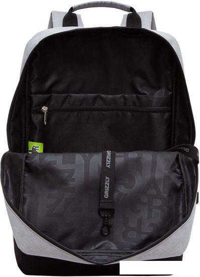 Городской рюкзак Grizzly RQL-313-1 (черный/серый) - фото 4 - id-p209926986